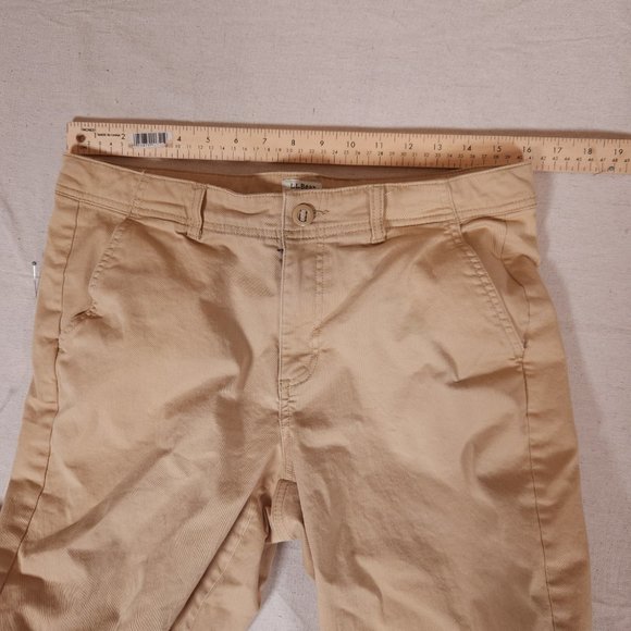 LL Bean Lakewashed Khaki Chino Casual Pants Favorite Fit Womens 10 Reg FLAW - Picture 5 of 15